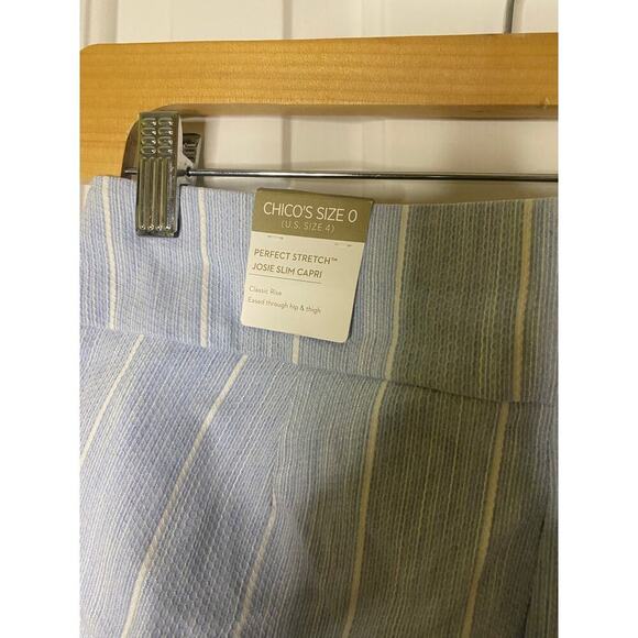 Chico's perfect stretch josie slim capri chambray size 0 - Picture 5 of 6